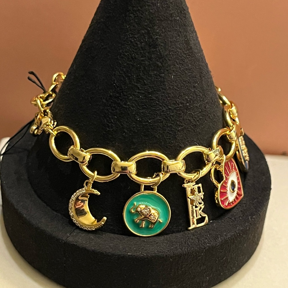 Kate Spade Gold Charm Bracelet with Colorful Accents - Picture 5 of 6